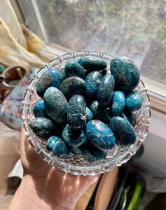 Blue Apatite Tumbles