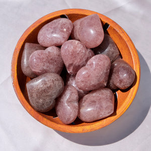 Strawberry Quartz Hearts