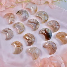 Load image into Gallery viewer, Flower Agate Moons- You Choose
