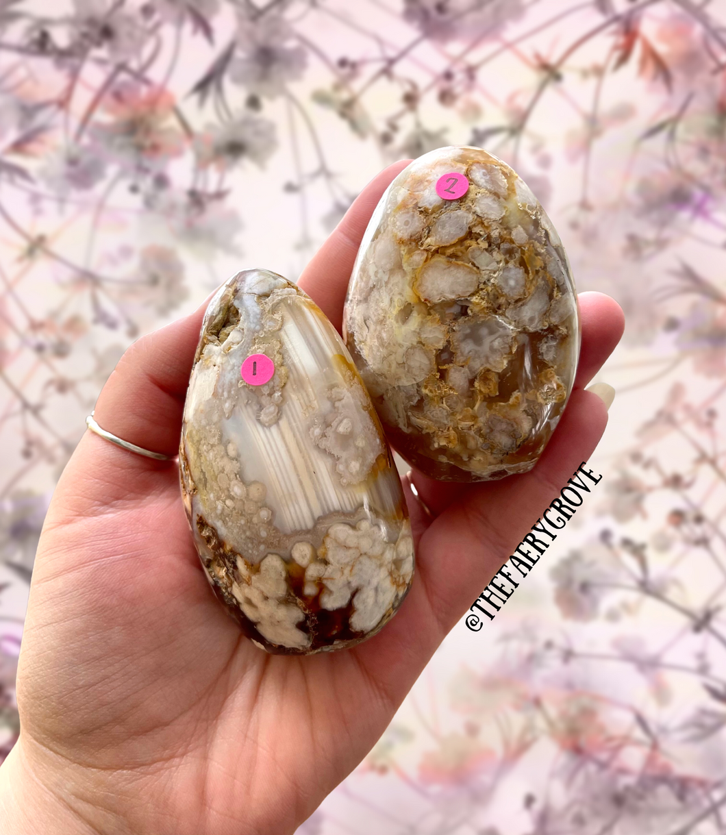 Flower Agate Free Forms
