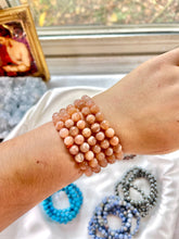 Load image into Gallery viewer, Peach Moonstone Bracelets
