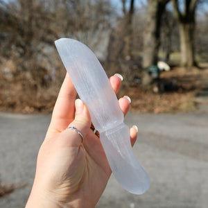 Selenite Satin Spar 8” Knives