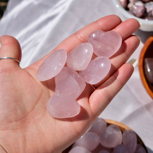 Imperfect Rose Quartz Hearts