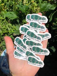 “Go Cleanse Yourself” Rosemary Sticker