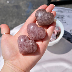 Strawberry Quartz Hearts