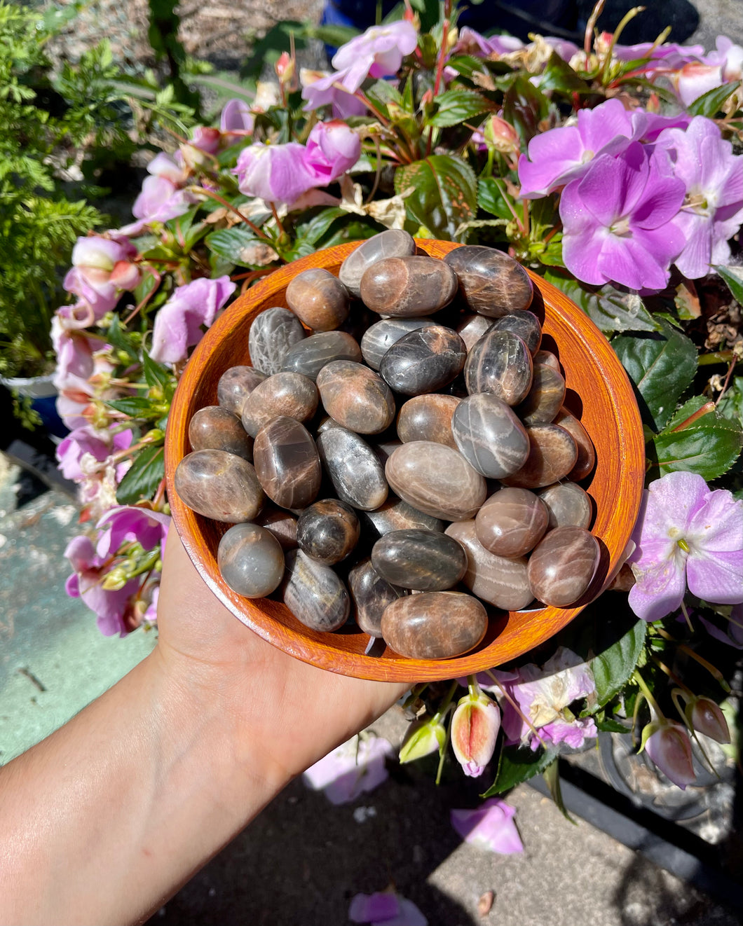 Black Moonstone Tumbles