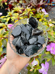 Raw Black Obsidian Chunks